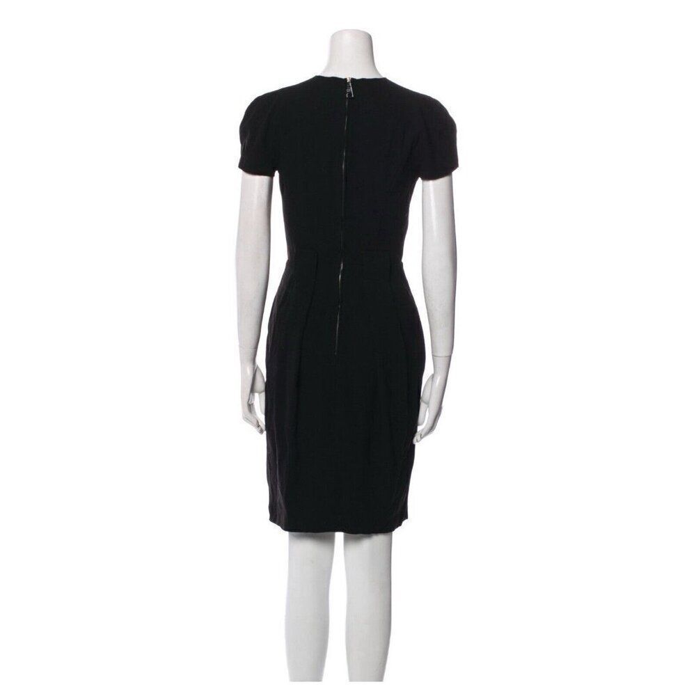 Prada Authentic Solid Black Short Sleeve Sheath K… - image 3